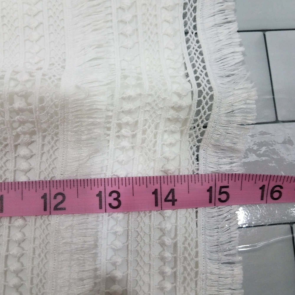 WHBM Fringe Crop Top Off the Shoulder 12 Nwot - Picture 7 of 12